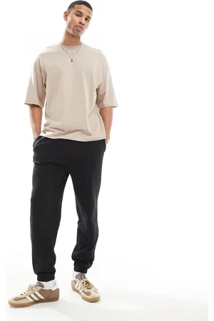 JACK & JONES Sorte joggingbukser med løstsiddende buksekanter
