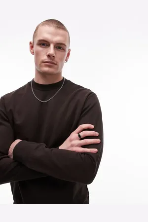 MANGO Mørkebrun sweatshirt med rund hals