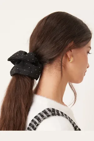 DesignB London Oversized scrunchie med glimmerdetalje