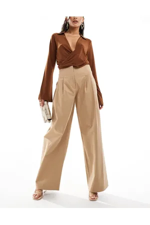 River Island Bukser med vide ben-Neutral
