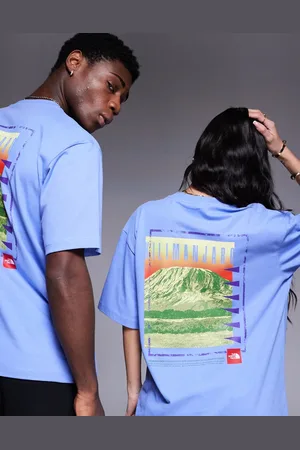 The North Face Kilimanjaro - Unisex - Blå oversized T-shirt med print på ryggen