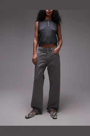 ARKET Shore - Lavtaljede, afslappede og grå boyfriend-jeans