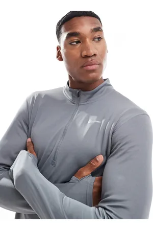 Nike Pacer Dri-FIT - Langærmet top med halv lynlås i grå