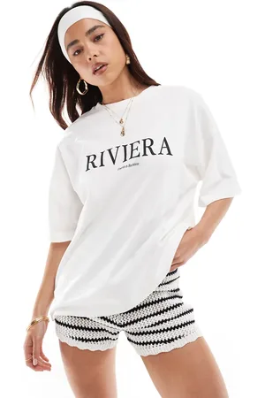 4th & Reckless Rå strand-T-shirt med 