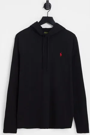 Ralph Lauren Top med lange ærmer og hætte samt ikonlogo