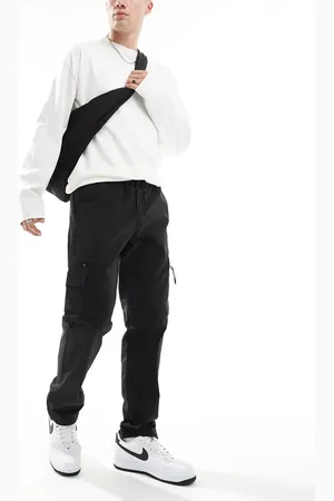 JACK & JONES Sorte cargobukser i utility-stil i afslappet pasform