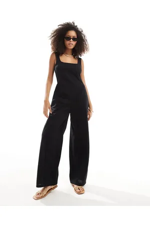 ASOS Tennis-jumpsuit med firkantet hals og sømdetaljer i