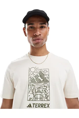 adidas Adidas - Outdoor Terrex - Beige T-shirt med print på brystet-Neutral