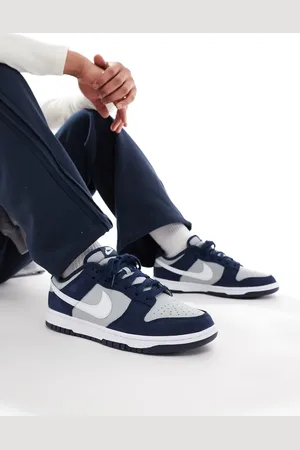 Nike Dunk Low - Marineblå og grå sneakers