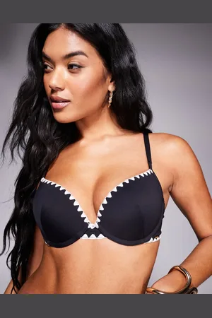 Boux Avenue Sort bikinitop med bøjle og monokrome kastesting