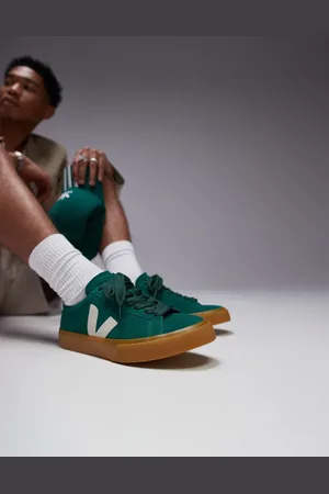 Veja Campo - Grønne sneakers i ruskind