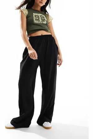 Reclaimed Sorte og afslappede pull-on-bukser