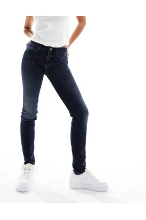 Armani Exchange Mørkeblå jeans med mellemhøj talje i super skinny fit med formgivende effekt