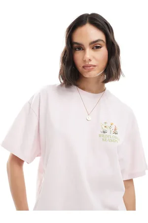 Miss Selfridge Lyslilla oversized T-shirt med 