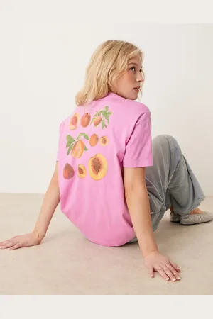 Abercrombie & Fitch Og oversized T-shirt med korte ærmer og grafik-Lyserød