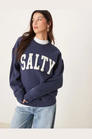 Abercrombie & Fitch Sweatshirt med rund hals og vintage-tennisprint