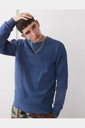 Timberland Hampthon - Marineblå sweatshirt med broderet logo på brystet