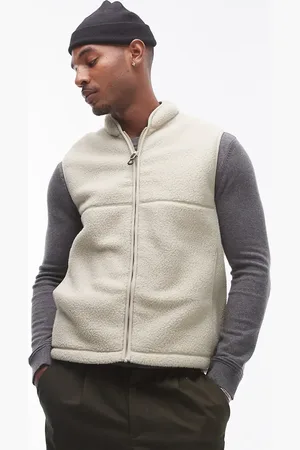 ARKET Støvet lysbeige vest i fleece-Neutral