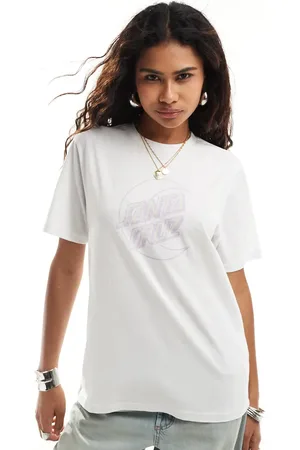 Santa Cruz T-shirt med månegrafik i krakelere effekt