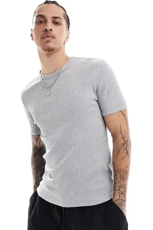 New Look Gråmeleret tætsiddende T-shirt
