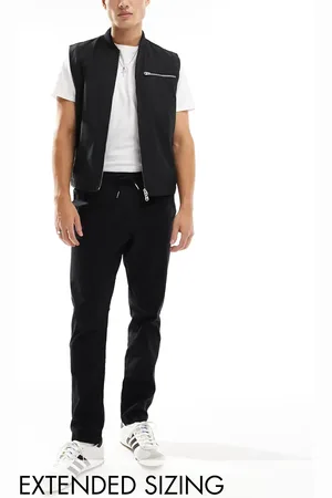 ASOS Tapered og sorte bukser med elastisk talje