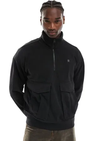 G-Star Rovic - oversized sweatshirt med halv lynlås og cargolommer