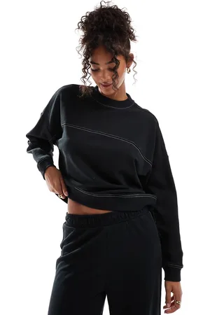 VERO MODA Sweatshirt med kontrasterende syninger i firkantet pasform - Del af sæt