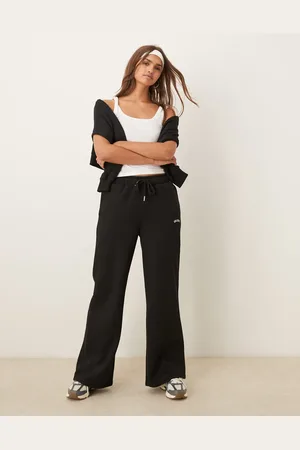 Urban Threads Sorte og sporty lounge-joggingbukser med vidde