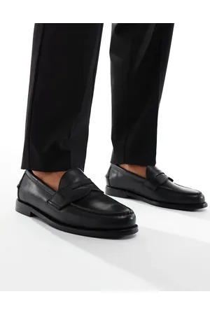 Ralph Lauren Alston - Sorte penny-loafers i læder