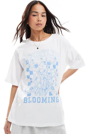 ONLY Oversized T-shirt med blomstergrafik