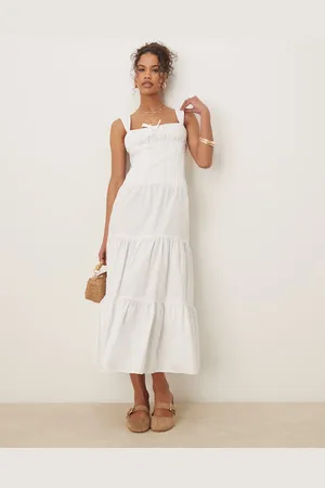 Glamorous Korset-maxikjole i poplin