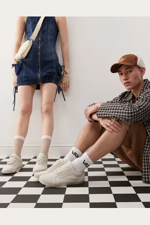 Vans Old Skool - Offwhite sneakers med store snørebånd-Hvid