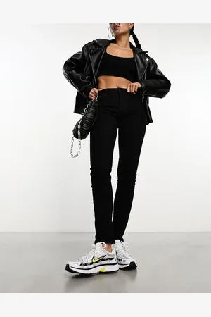 Weekday Spare - Sorte skinny-jeans med mellemhøj talje