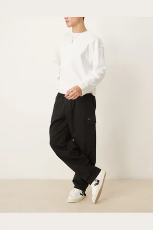 Calvin Klein Sorte cargobukser i regular fit med lige ben