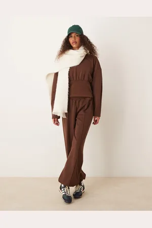 ASOS Brune joggingbukser i børstet scubastof
