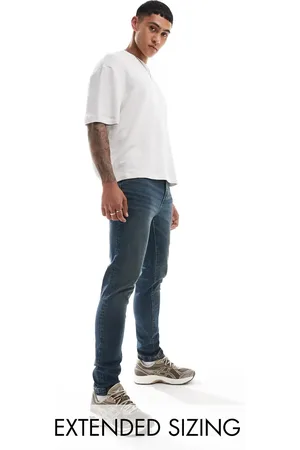 ASOS Skinny-jeans i blå vintagevask