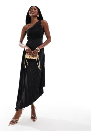 Ax Paris Oneshoulder-midikjole med plisseringer