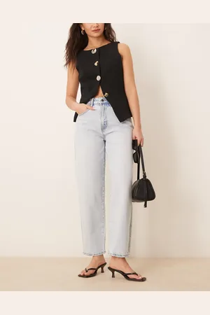 Gina Tricot Lyseblå barrel-jeans