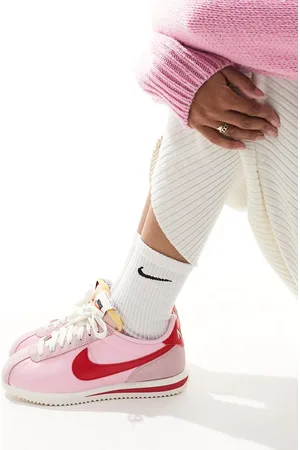 Nike Cortez - TXT - Pink og røde sneakers-Lyserød