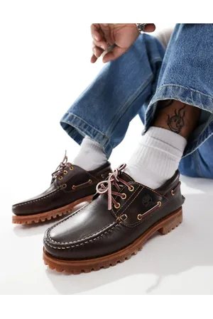 Timberland Authentics - Klassiske sejlersko i læder med 3 snørehuller