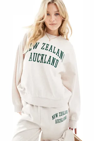 ASOS Meleret havrefarvet sweatshirt med 
