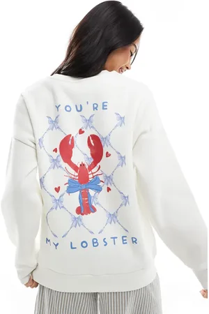 Miss Selfridge Oversized sweatshirt med 