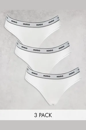 HUGO BOSS HUGO - Bodywear - Hvide briefs med linning med logo i pakke med 3