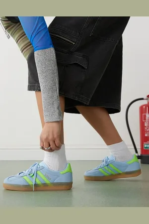 adidas Gazelle - og grønne indendørssneakers i nubuck-læder