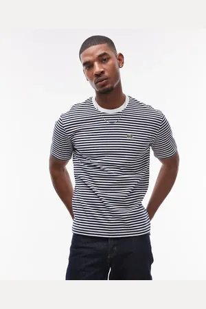 Lacoste Og hvid T-shirt med vandrette striber