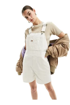 Dickies Duck - Korte overalls i råhvid kanvas