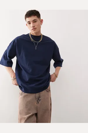 Dr Denim Curtis - Blå oversized T-shirt-Marineblå