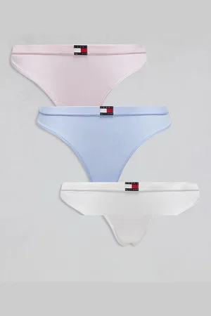 Tommy Hilfiger Pakke med 3 G-strenge med flaglogo i blå/lyserød/hvid-Multifarvet