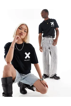 COLLUSION Unisex - T-shirt med logo i bomuld