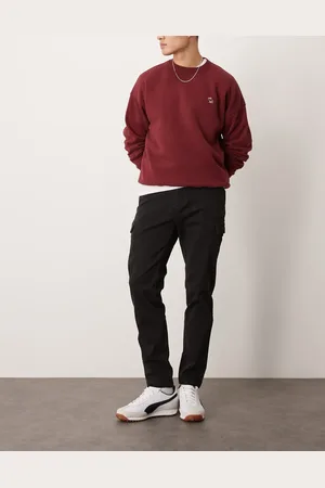 Calvin Klein Modern - Sorte tapered cargobukser i twill